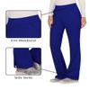 Cherokee Women's Mid Rise Straight Leg Pull-on Pant, X-Small Petite, Galaxy Blue view 3