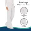 WW Revolution by Cherokee Women's Mid Rise Moderate Flare Drawstring Pant Petite, White, Small Petite view 3