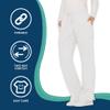 WW Revolution by Cherokee Women's Mid Rise Moderate Flare Drawstring Pant Petite, White, Small Petite view 4