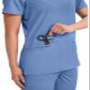 Cherokee Women's V-Neck Top, Ciel Blue, X-Large view 2