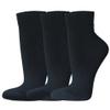 COUVER Unisex Black Running Tennis, and Casua Use Cushion Quarter Socks, Medium Size (3 Pack) view 1