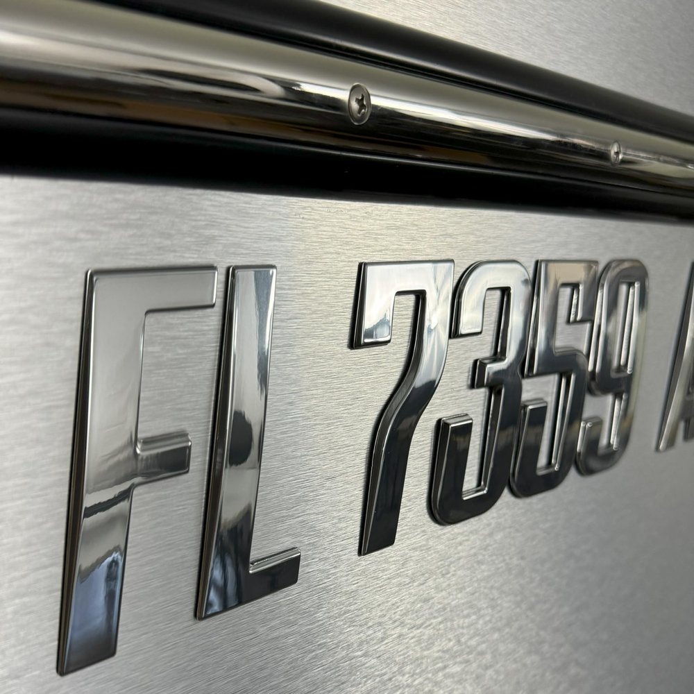 Boat & Jetski Boat Registration Numbers & Letters/Chrome Lettering Emblem