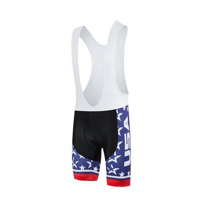Xinzechen Men's Cycling 3D Padded Bib Shorts USA Flag Size S