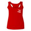 0012. Good Vibe Bones Hand Shaka Cool Vintage Hipster Graphic Women's Tank Top Racerback (Red, Large) view 1