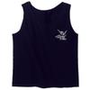 0012. Good Vibe Bones Hand Shaka Cool Vintage Hipster Graphic Men's Tank Top (Navy Blue, Small) view 1