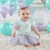 Baby Aspen My First Birthday 3 Piece Party Outfit with Tutu, Purple/Aqua/Silver, 12-18 Months view 2