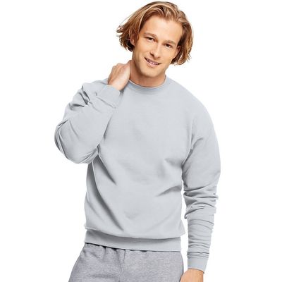 7.8 oz. 50/50 Fleece Crew (P1607) Ash, M