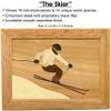 MarqArt Ski Wood Art Jewelry Trinket Box & Gift - Handmade USA - Unmatched Quality - Unique, No Two are the Same - Original Work of Wood Art (#4120 Skier 4x5x1.5) view 2