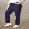 Alfred Dunner Womens Allure Slimming Petite Short Stretch Pants - Modern Fit, Figure Flattering Style, Contoured Cut, Navy, 10P view 4