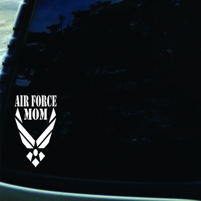 4" X 4.5" Air Force Mom Vinyl DIE Cut Decal for Your car, Truck, Window, Laptop, MacBook