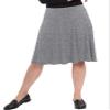 Kosher Casual Women's Mid-Knee Length Full A-Line Skater Skirt Small Charcoal Grey view 1