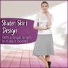 Kosher Casual Women's Mid-Knee Length Full A-Line Skater Skirt Medium Charcoal Grey view 2