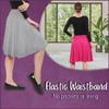 Kosher Casual Women's Mid-Knee Length Full A-Line Skater Skirt Medium Charcoal Grey view 4