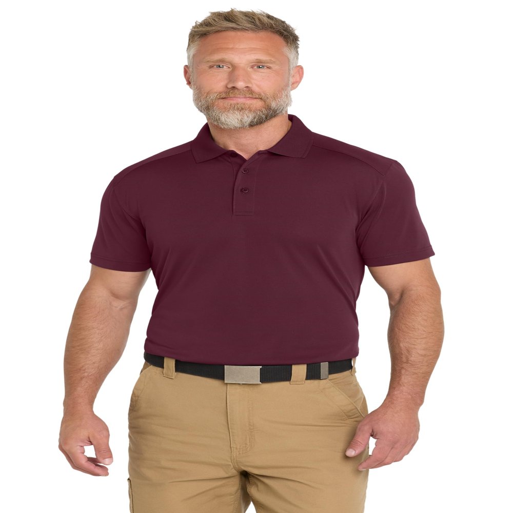 CornerStone Unisex Select Lightweight Snag-Proof Polo | Collared Shirt for Men & Women, Casual Fit Top for Work, Golf & Tennis, Polos/Knits, Maroon, S