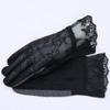 URSFUR Women Summer Outdoor Driving Gloves Anti Sun Uv Lace Touchscreen Non-slip Black 2 view 2