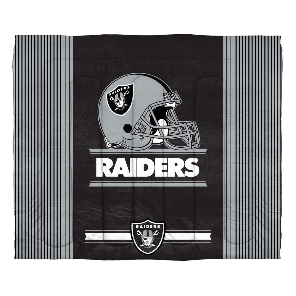 Northwest NFL Las Vegas Raiders Comforter and Sham Set, King, Safety