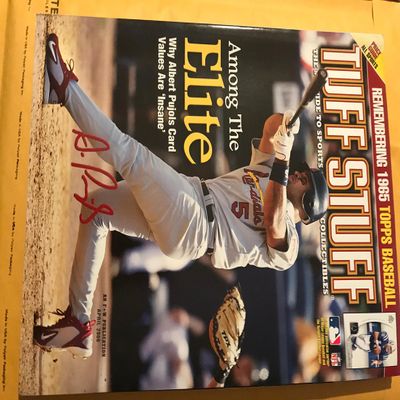 tuff stuff mlb baseball april 2006 albert pujols on cover