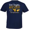 NCAA West Virginia Mountaineers Adult NCAA Sketchbook Comfort Color Short sleeve T-Shirt, Small,Denim view 2