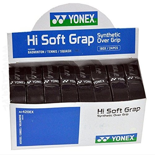 Yonex Basic Handle Strap Hi Soft GRAP Black Grips Tennis Badminton Squash 12 Item