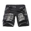 Bestgift Men's Cotton Casual Pockets Cargo Shorts (Without Belt) Black XXXL view 1