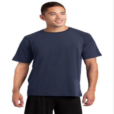 SPORT-TEK Unisex Ultimate Performance Crew | Lightweight Athletic T-Shirt for Men & Women, Spring & Summer Gym Fashion True Navy