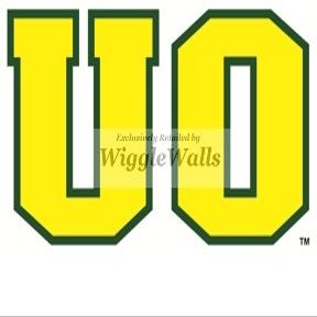 4 Inch UO University of Oregon Ducks Yellow Green O Logo Removable Wall Decal Sticker Art NCAA Home Decor 3 3/4 by 2 Inches
