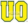 4 Inch UO University of Oregon Ducks Yellow Green O Logo Removable Wall Decal Sticker Art NCAA Home Decor 3 3/4 by 2 Inches