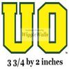 4 Inch UO University of Oregon Ducks Yellow Green O Logo Removable Wall Decal Sticker Art NCAA Home Decor 3 3/4 by 2 Inches view 2