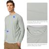 baleaf Men's UPF 50+ Sun Protection Shirts Long Sleeve 01-Gray 3XL view 3