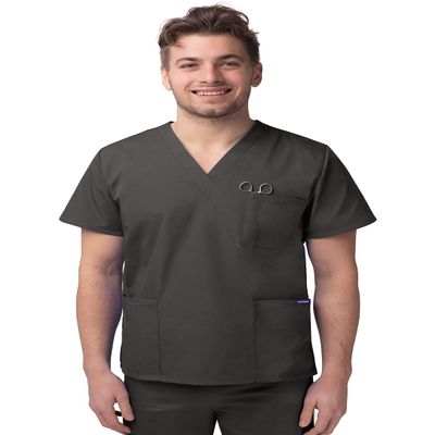 Sivvan Unisex Scrubs - V-Neck Scrub Top - S8304 - Charcoal - XXS