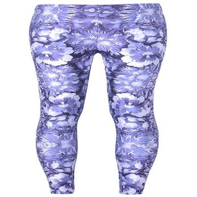Sister Amy Women's Digital Animal Printed Ankle Elastic Tights Legging Purple Flower US M