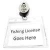 ATLanyards Keep Calm and Fish On Fishing License Holder, Waterproof Fishing License Holder, Gray 3 view 1