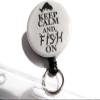 ATLanyards Keep Calm and Fish On Fishing License Holder, Waterproof Fishing License Holder, Gray 3 view 2