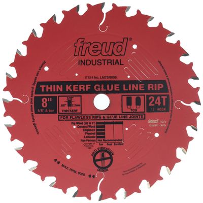 8 X 24 X 5/8 Thin Kerf Glue Line Rip