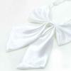 AKOAK Adjustable Pre-tied Bow Tie Solid Color Bowties for Women ties,White view 3