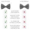 Bow Tie House Men's Classic Pre-Tied Bow Tie Formal Solid Tuxedo (Large, Grey Fog) view 3