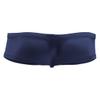 FEESHOW Men's Shiny Low Rise Bikini Briefs Bulge Pouch Cheeky Underwear Swimwear Dark Navy Large (waistline:28.0-38.5") view 2