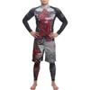 Hardcore Training Viking 2.0 Men's Rash Guard Compression Long Sleeve MMA No-Gi Tight BJJ Grappling Base Layer Fitness Black view 4
