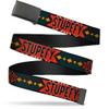 Buckle-Down Web Belt, STUPEFY Sunburst Charcoal/Black/Gold/Red/White, 1.0" Wide - Fits up to Kids Size 20 view 1