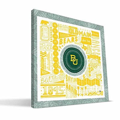 Paulson_Designs BAYPG2424 Baylor Pictograph Canvas44; 24 x 24 in.