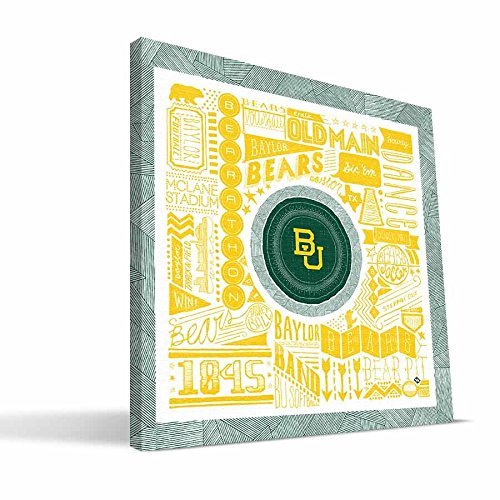 Paulson_Designs BAYPG2424 Baylor Pictograph Canvas44; 24 x 24 in.