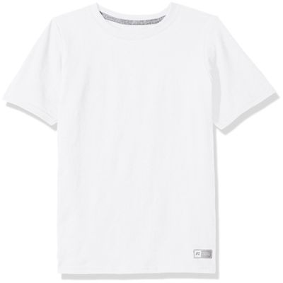 Russell Athletic Big Boy's Essential Short Sleeve Tee Shirt, White, S