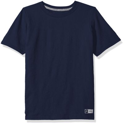 Russell Athletic Big Boy's Essential Short Sleeve Tee Shirt, Navy, S