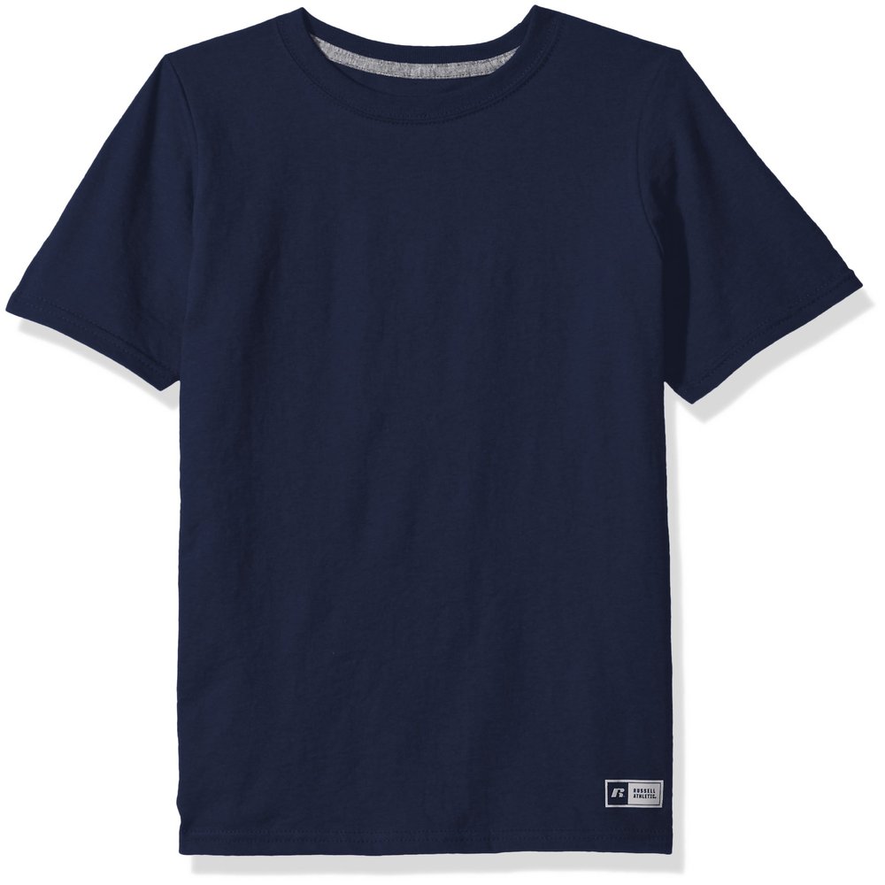 Russell Athletic Big Boy's Essential Short Sleeve Tee Shirt, Navy, S