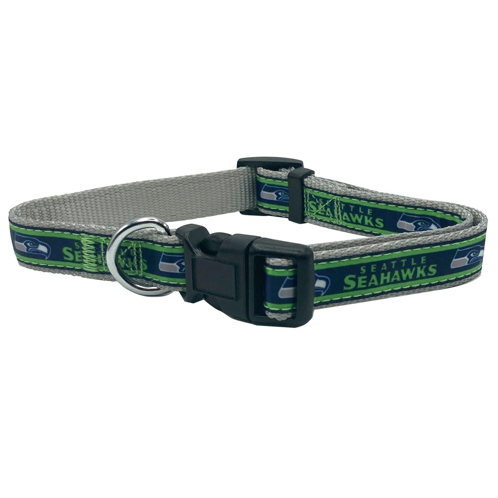 Pets First NFL Seattle Seahawks Licensed PET COLLAR, Extra Large - Heavy-Duty, Strong, and Durable Dog Collar. Available in 31 Football Teams and 4 Sizes