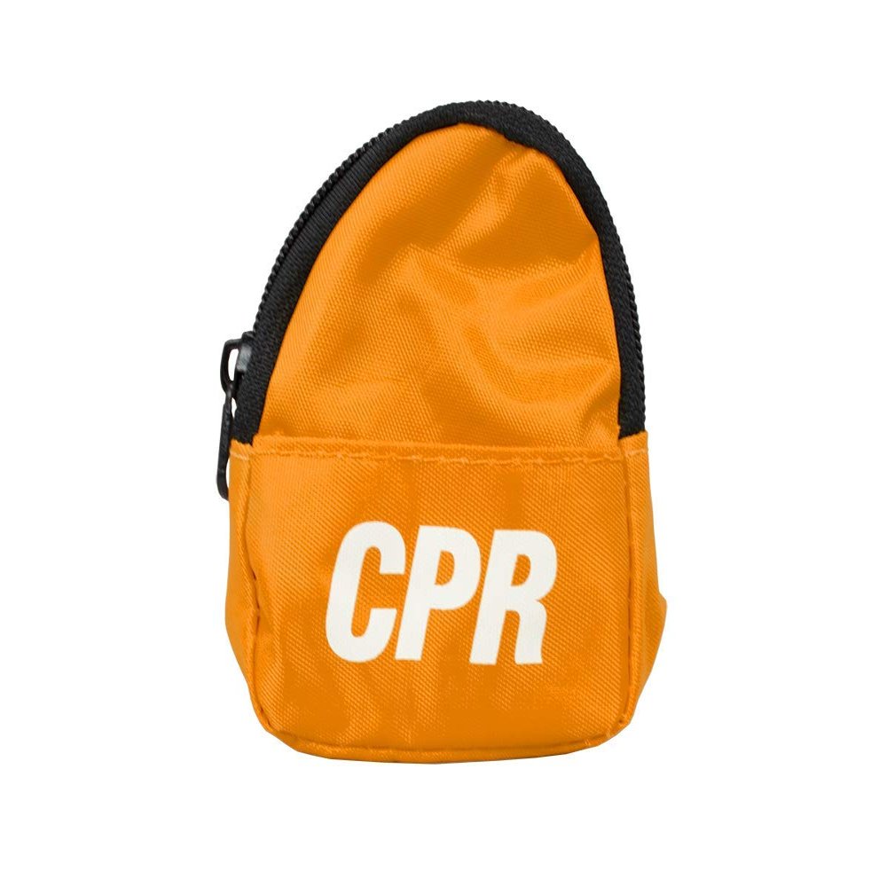 CPR Savers & First Aid Supply CPR Backpack Face Shield Mask Keychain Kit with Gloves and Cleaning Wipe for CPR Training and Rescue (Orange)