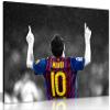 Lionel Messi Barcelona Fc Canvas Wall Art Picture Print (18x12in), Living Room view 2