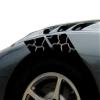 Rock Fender Hash Mark Bars Vinyl Racing Stripes Graphic Decals 4" (Fits Chevy Corvette C5) Both Sides - Purple view 1