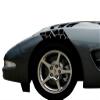 Rock Fender Hash Mark Bars Vinyl Racing Stripes Graphic Decals 4" (Fits Chevy Corvette C5) Both Sides - Purple view 3