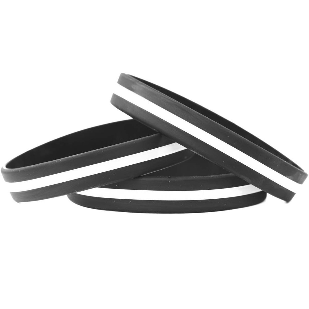 60 Adult and 40 Youth Thin White Line Wristbands